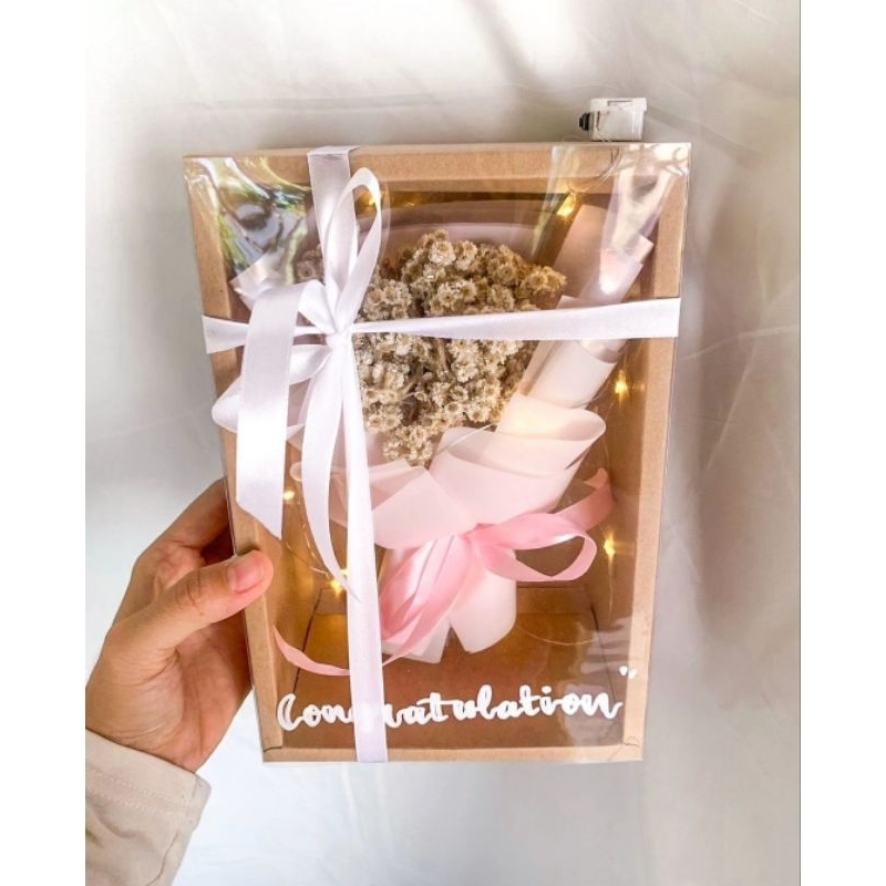 

Premium Gift Flower Box Free Lampu LED/ Flower Box BouquetKado Wisuda, Kado Ulang Tahun, Hadiah Anniversary