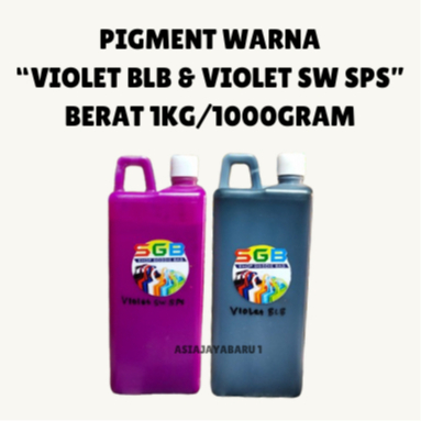 

1 BOTOL - Biang Warna/Pigmen Warna Sablon Kain/Bahan Warna VIOLET BLB/VIOLET SW SPS Berat 1Kg/1000gram