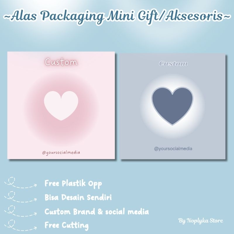 

Alas Packing Mini Gift Free Plastik Packaging Aksesoris Gelang Cincin Custom