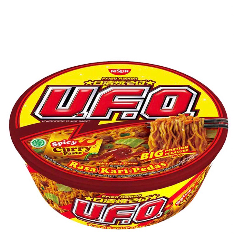 

Nissin UFO Mie Instant cup 88g Kari Pedas / Saus jepang