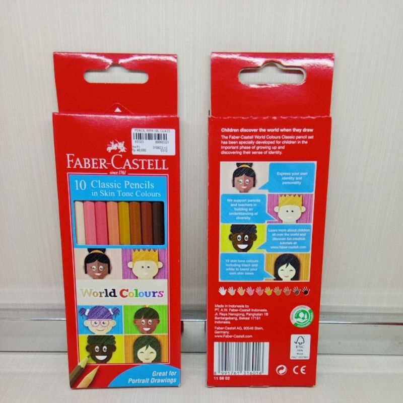 

Pensil Warna Kulit 10 Warna Classic in Skin Tone FABER CASTELL