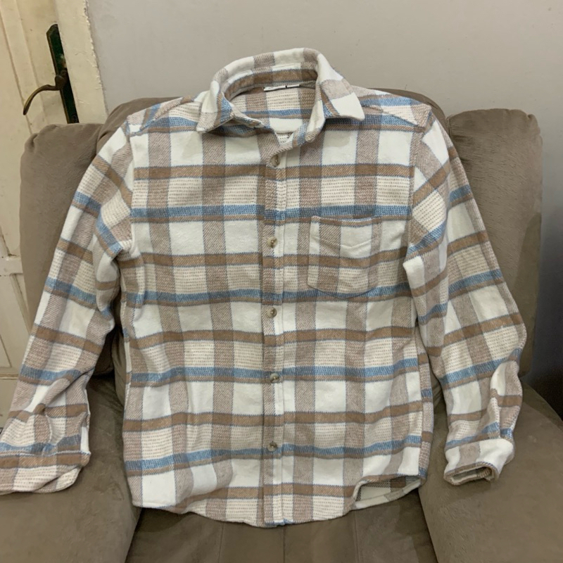 Pull And Bear Stwd Brown Overshirt