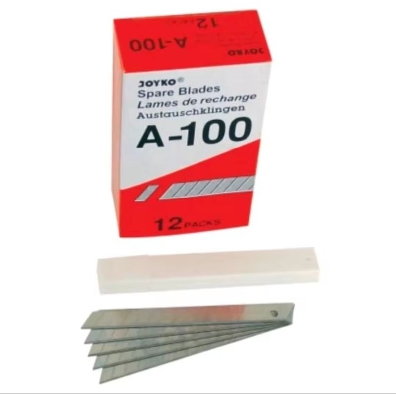 

Isi Cutter Kecil Joyko A-100 Reffil Pisau A-100 Pemotong Blade isi 5pcs Ecer