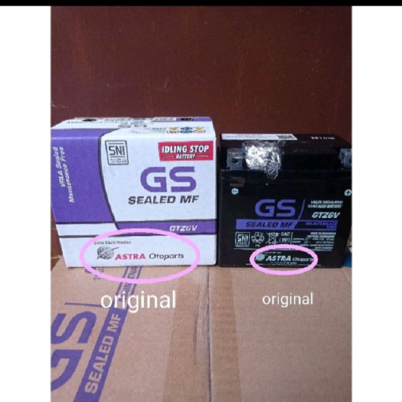 Aki Kering Gs astra GTZ6V Aki kering Vario 125,150,160 Satria fu pcx cbr 150 ORI
