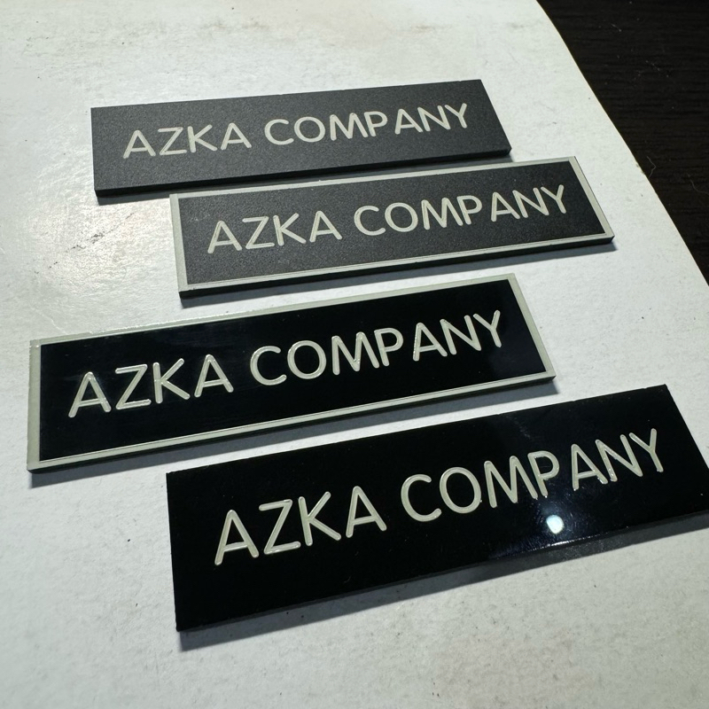 

1 HARI JADI Papan nama akrilik hitam Doff Premium 2x8 cm / 2,5x8cm