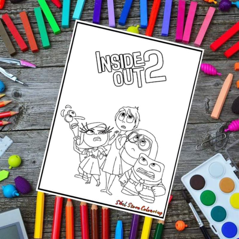 

Kertas Mewarnai Gambar Anak Tema Inside out V1 (10 Lembar) Kertas Tebal