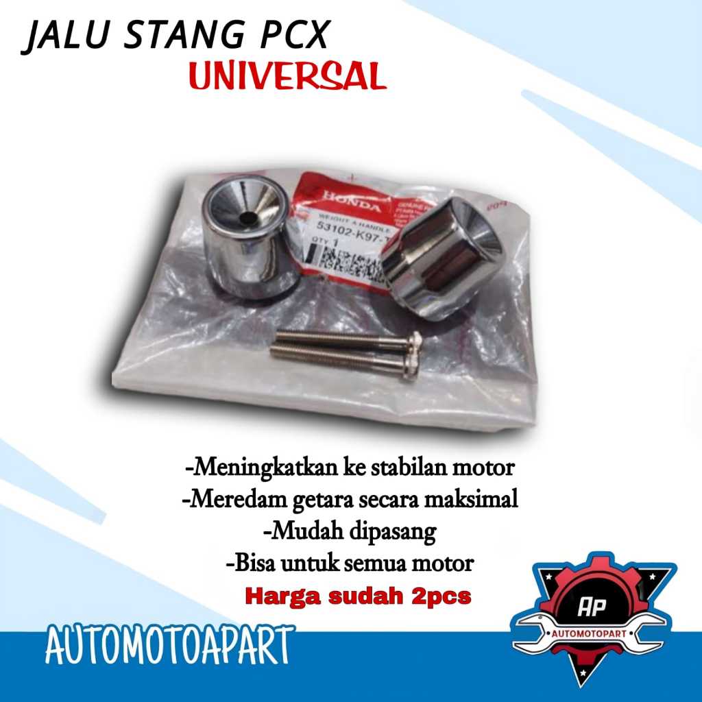 Jalu stang pcx  jalu stang vario pnp Bandul Stang Honda PCX 150 Original 53102 K97 T00 Chrome Weight