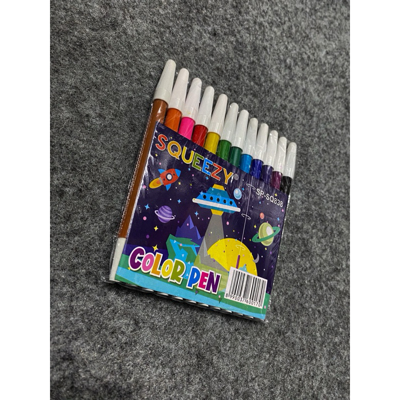 

spidol warna merek squeezy 1 pak isi 12 warna