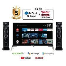 Polytron smart android tv 32 inch pld 32TAG5959/9855