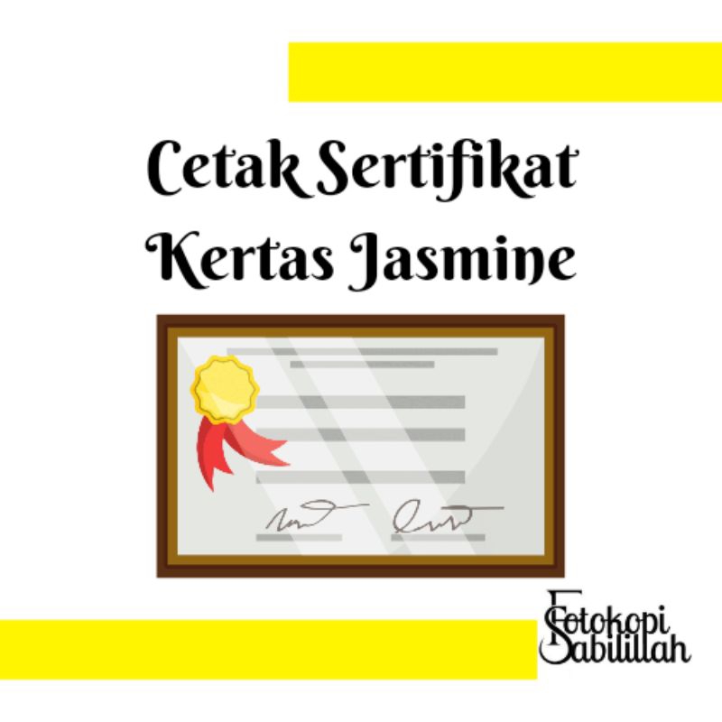 

Paket Cetak Sertifikat Kertas Jasmine ukuran A4