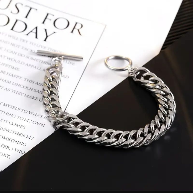 GELANG RANTAI TITANIUM PENGAIT terbaru Anti Karat