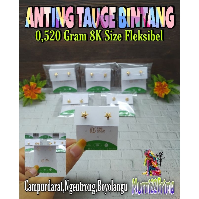 ANTING TAUGE BINTANG EMAS ASLI