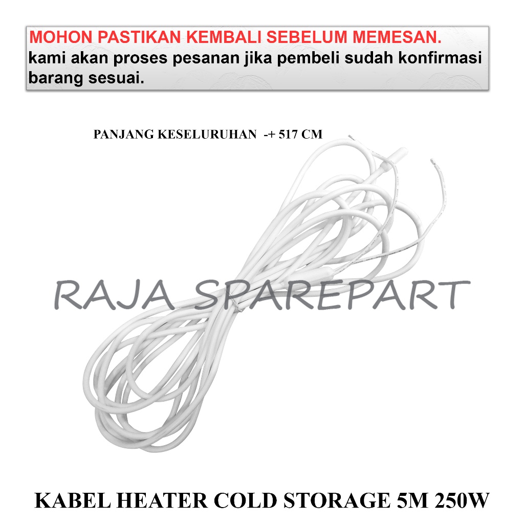 KHC5 COLD STORAGE CABLE / KABEL HEATER PEMANAS / KABEL HEATER COLD STORAGE 5M 250W