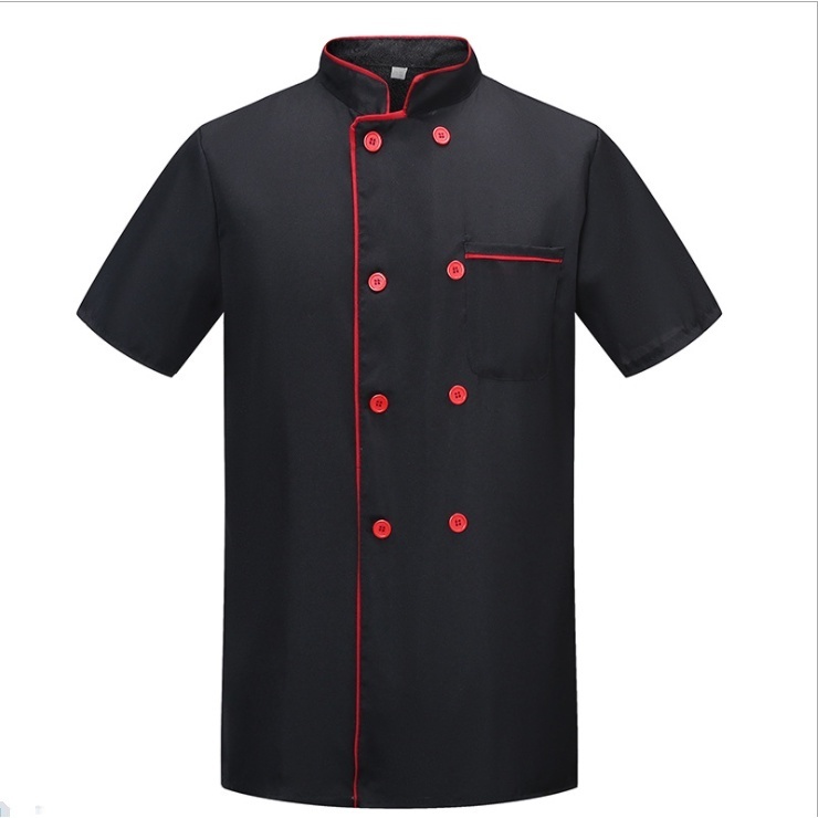 Baju Koki Hitam Chef Jacket Unisex Baju Chef Pria Baju Kitchen Chef Pria