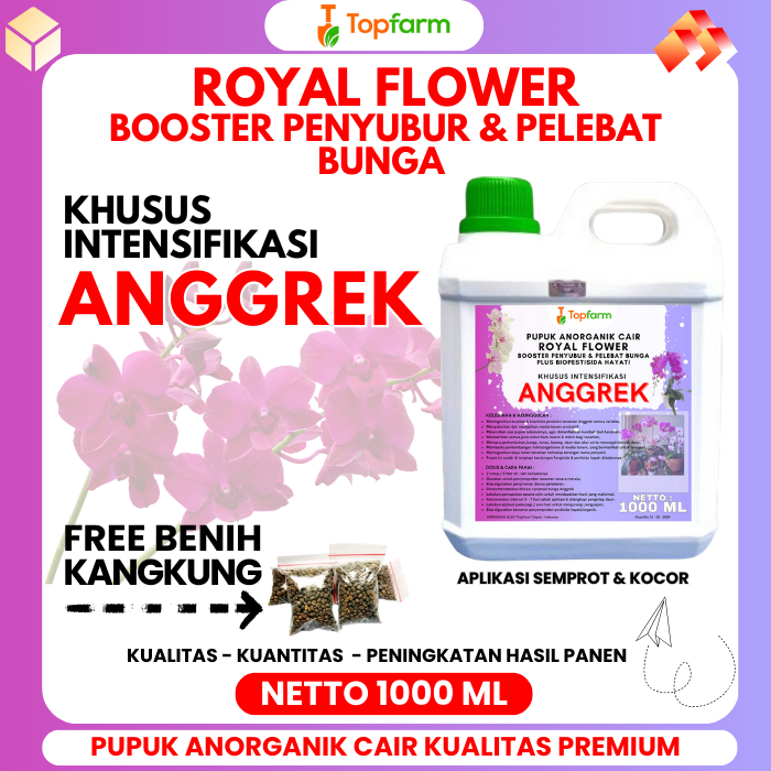 Pupuk Topfarm / Pupuk Khusus Bunga Anggrek / Pupuk Cair Khusus Anggrek / Pupuk Anggrek Agar Subur / 