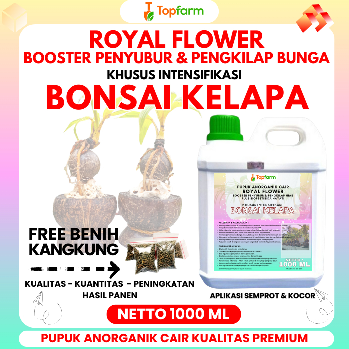 Pupuk Topfarm / Pupuk Khusus Bonsai Kelapa / Pupuk Penyubur Bonsai Kelapa / Pupuk Bonsai Kelapa / Pu