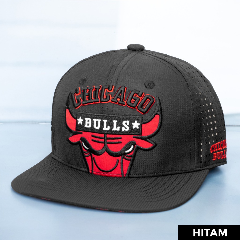 Topi Bulls Baseball Pria Topi NBA Import Mirror ORI