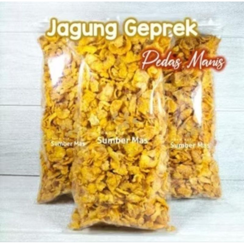 

JAGUNG GEPREK 250gr/ RASA PEDAS MANIS/ Emping Jagung/ Cemilan/ Snack Kiloan/ Kue Kering