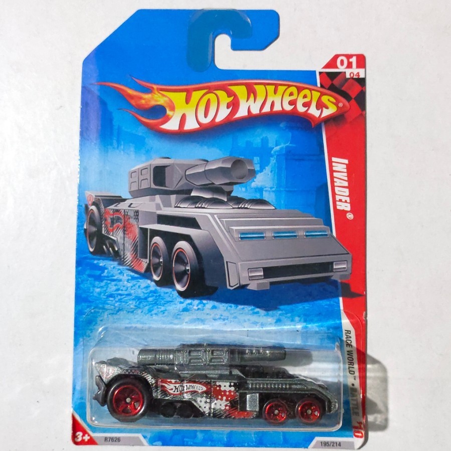 HW Hot Wheels Invader Silver 2010 Battle Race World CHS27