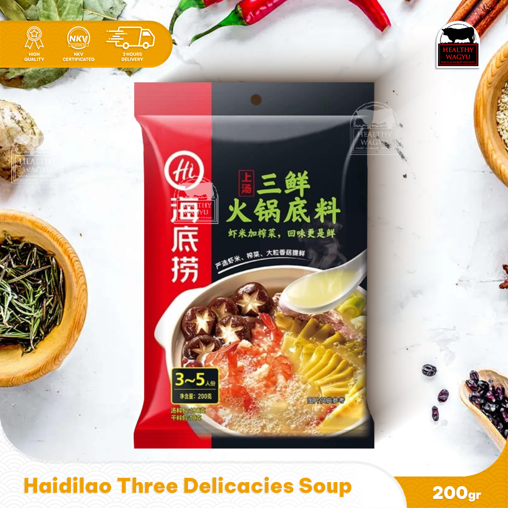 

Haidilao Three Delicacies Soup Hotpot Base Healthy Wagyu