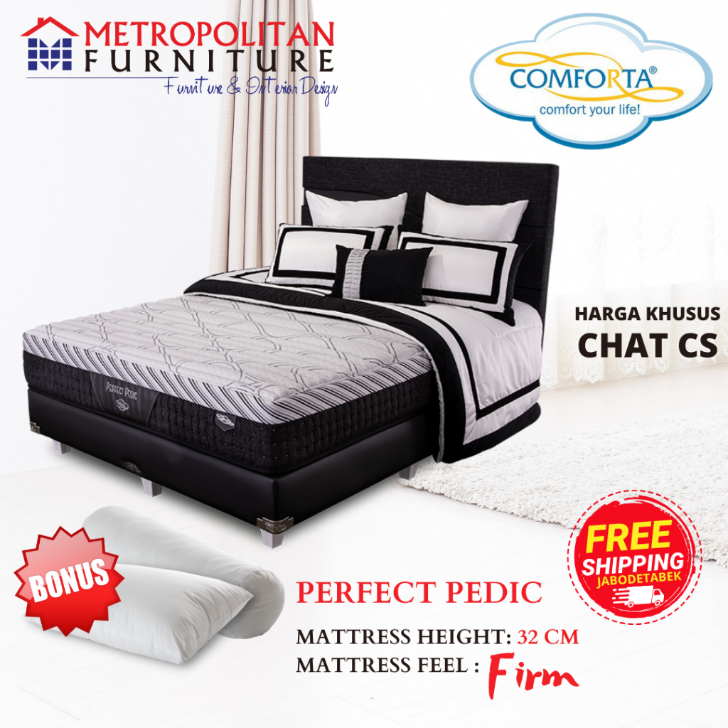 Kasur SpringBed Comforta Perfect Pedic FULL SET Spring bed matras