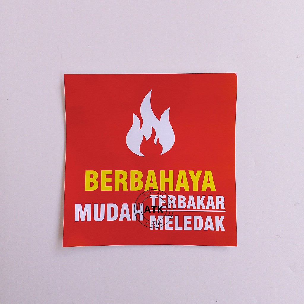 

Stiker Berbahaya Mudah Meledak/Terbakar - Simbol K3 - Stiker Label K3