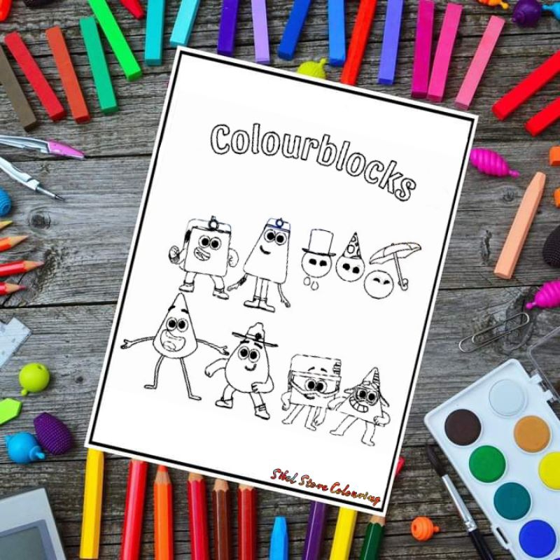 

Kertas Mewarnai Gambar Anak Tema Colourblocks V1 / Kertas Gambar 10 Lembar / Kertas Mewarnai Anak PAUD / TK / SD