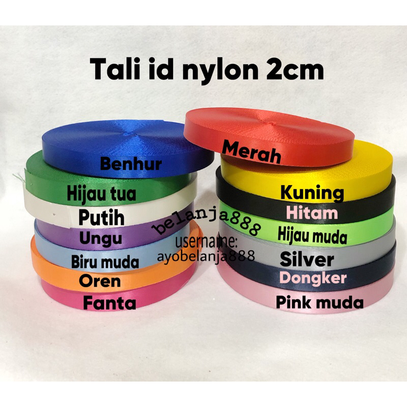 

Tali lanyard 2cm tali id card nylon -Roll