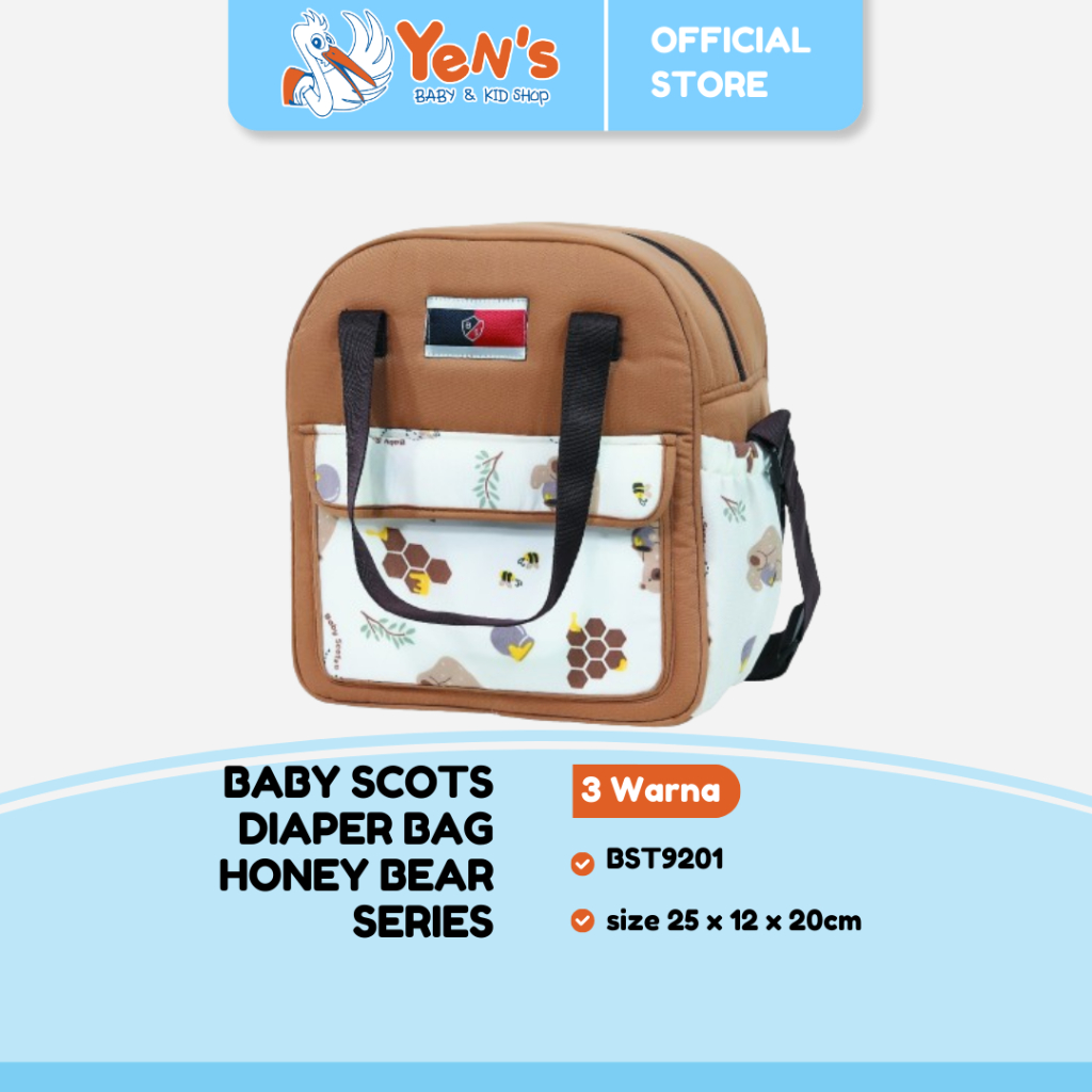 BABY SCOTS Medium Bag Honey Bear Series - Tas Perlengkapan Baby BST9201