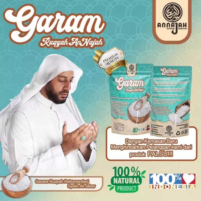 

Garam Ruqyah ANnajah Menetralisir energi negatif pada tubuh tokok,tempat usaha,melancarkan rezeki