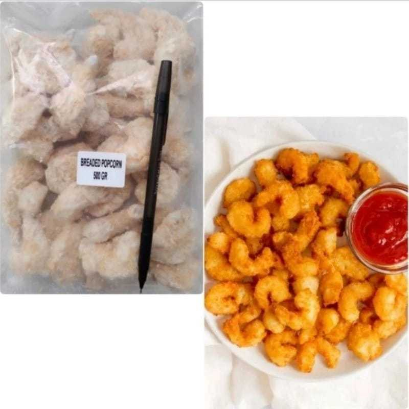 

Popcorn udang/ premium shrimp popcorn udang utuh ukuran 500gr