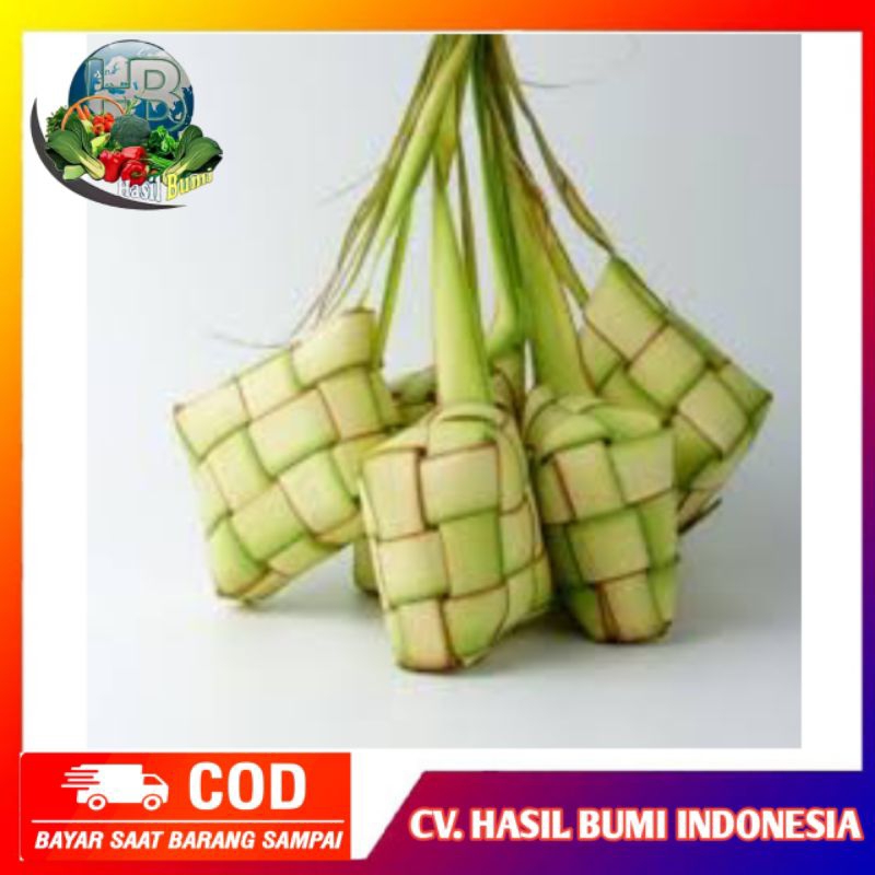 

Cangkang ketupat kosong 1ikat isi 10 biji bersih siap pakai