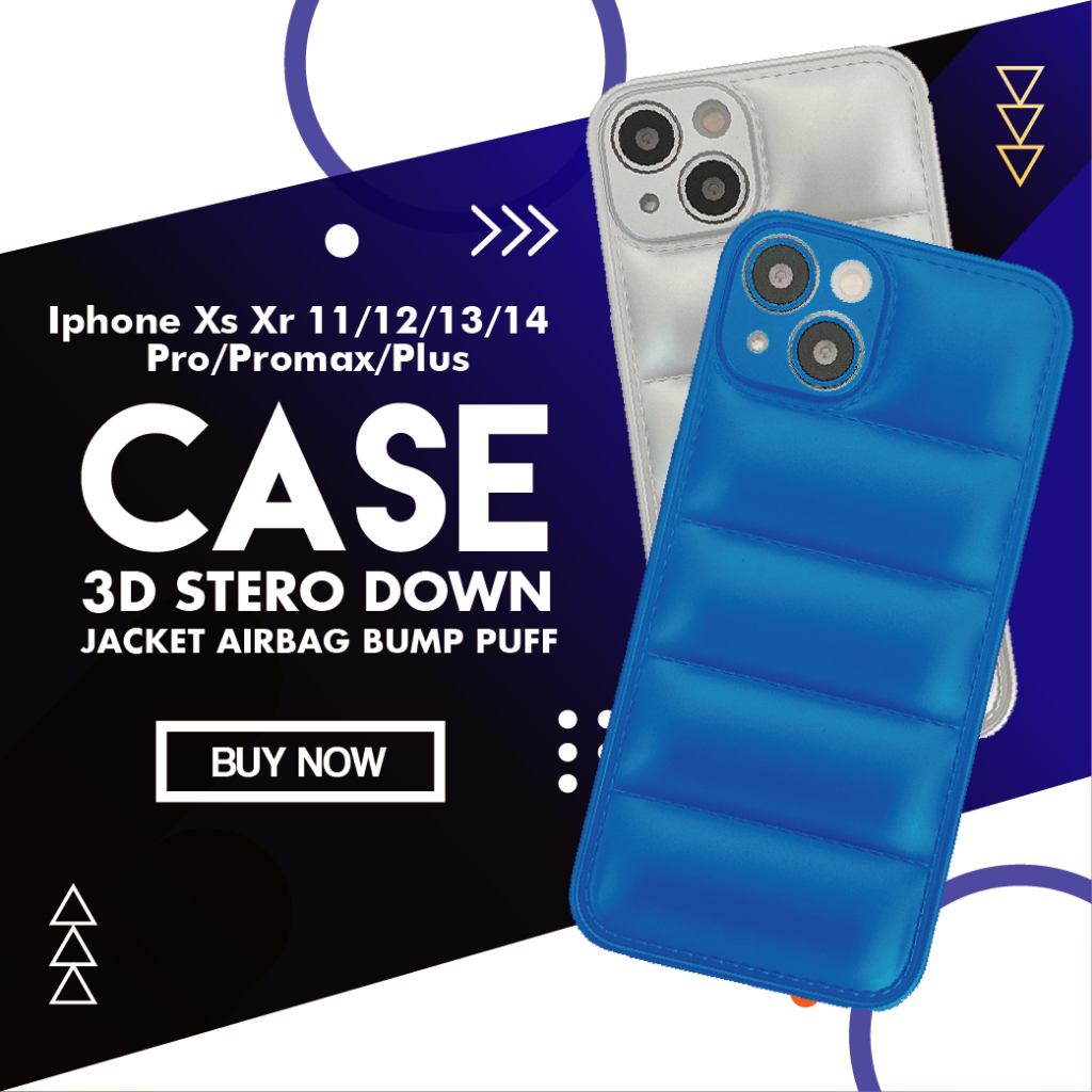 CASE CASING Iphone 3D STERO DOWN JACKET AIRBAG BUMP PUFF CASE FULL COVER