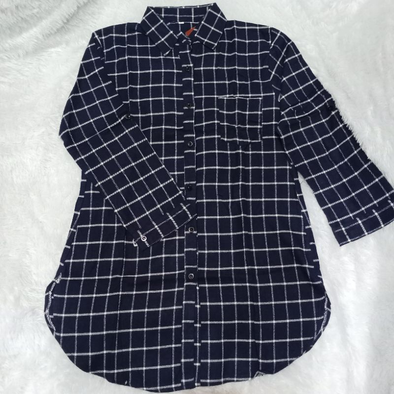 TUNIK FLANEL WANITA MOTIF KOTAK/ TUNIK DEWASA KOTAK