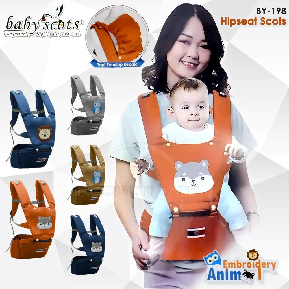 BABY SCOTS Gendongan Hipseat Bayi EMBROIDERY ANIMAL