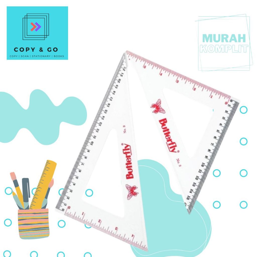 

Penggaris segitiga besar butterfly