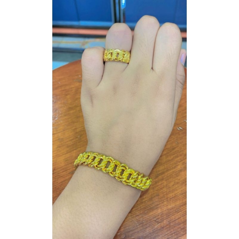 set gelang/cincin mas penang crum/coco