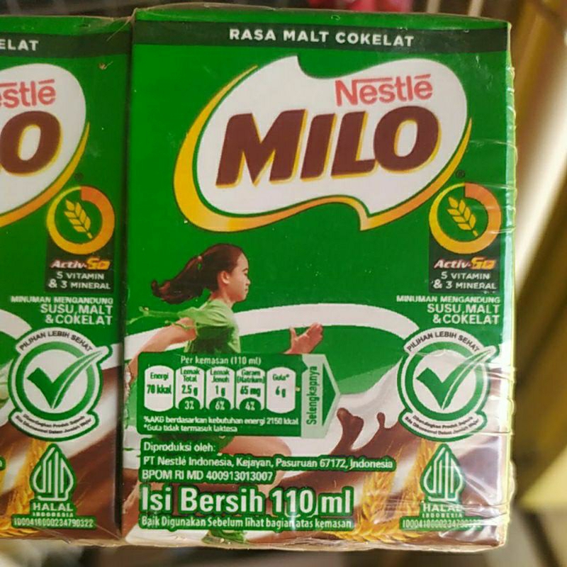 

Susu Milo Kotak 1 Pack Isi 4