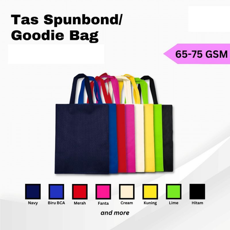 

tas spunbond press 25x35x10 75gsm tas belanja, tas promosi, custom bag, tas sablon