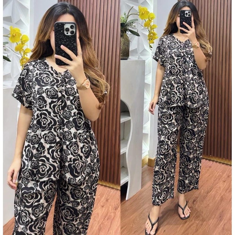 SET ELSA PIYAMA BY DST COLLECTION // ONESET ELSA PIYAMA SETELAN LENGAN PENDEK DST // ONESET CARGO YU