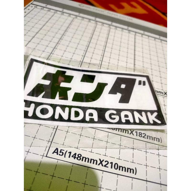 Stiker Honda Gank
