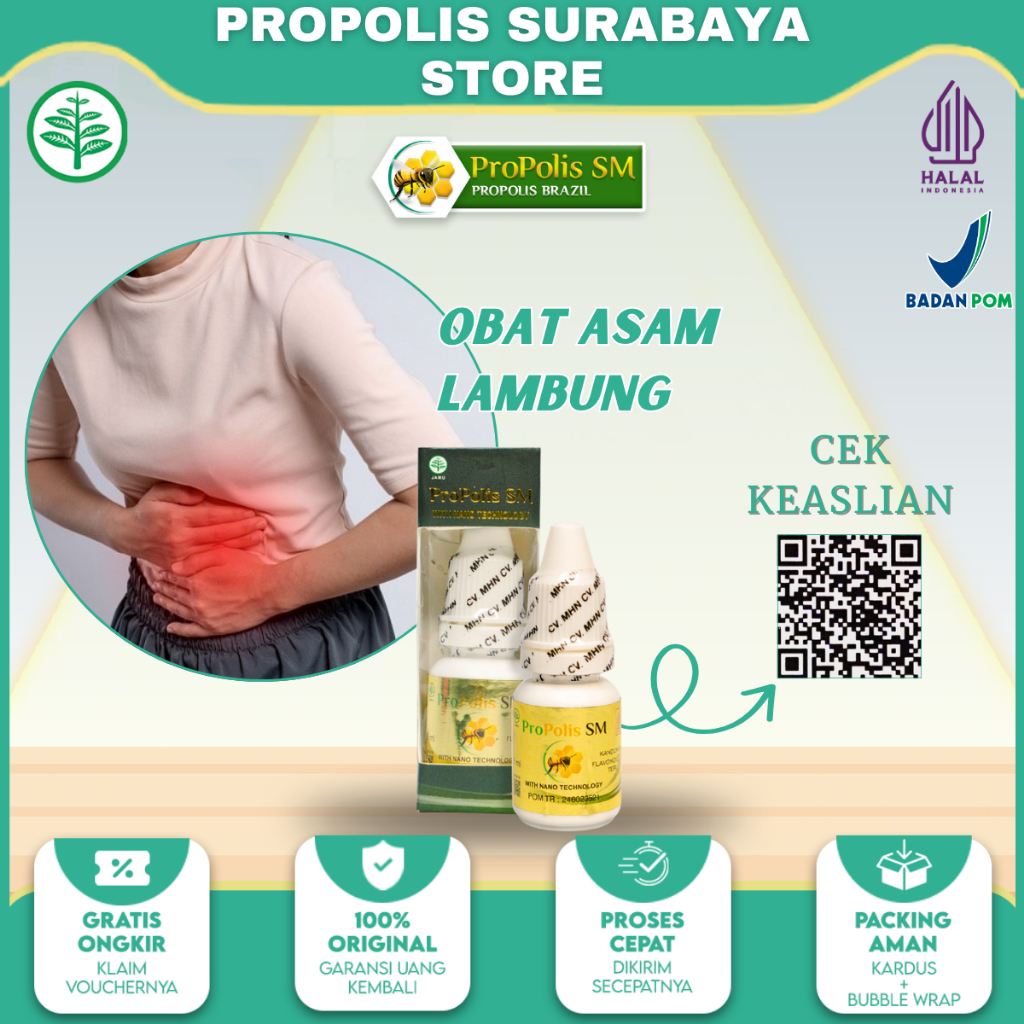 Obat Herbal Asam Lambung, Asam Lambung Naik, Sakit Lambung, Lambung Perih - Propolis Sm di Surabaya