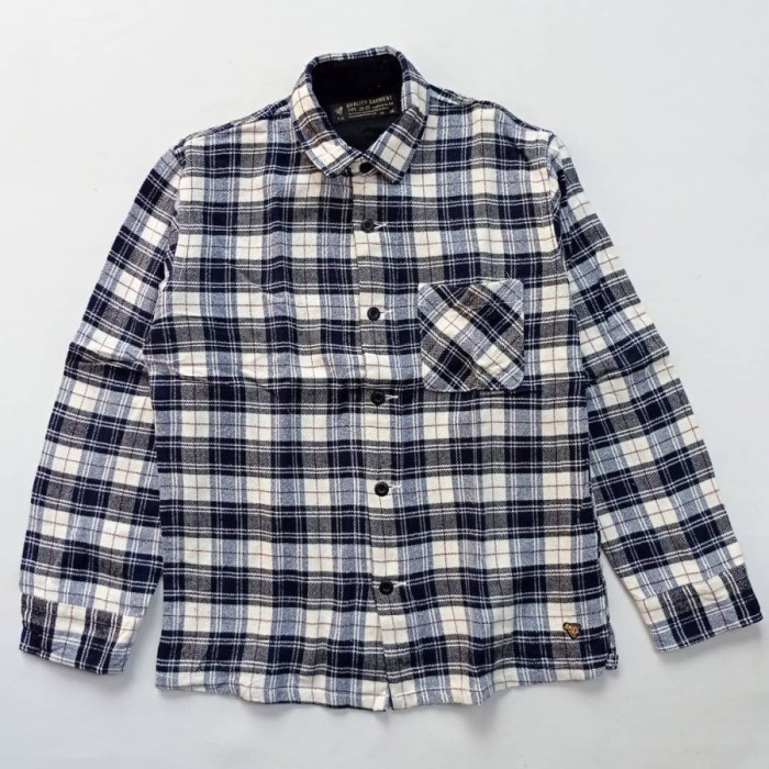 kemeja uniqlo x kiminori morishita KM plaid heavy flannel shirt outer cdg