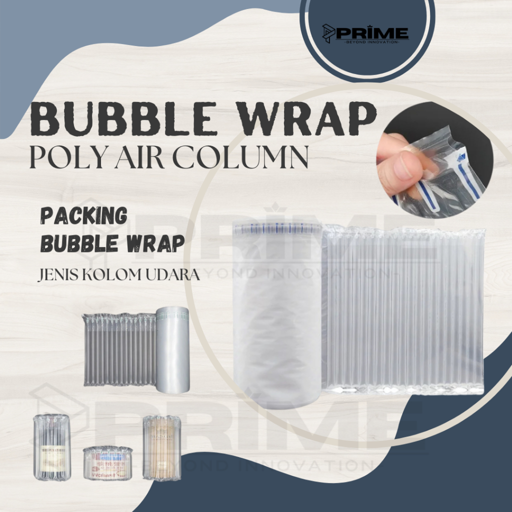 

BUBBLE WRAP AIR COLUMN CUSHION - PANJANG 30 METER - POLY PACKING PAKET PACKAGING PLASTIK AMAN TEBAL KUAT