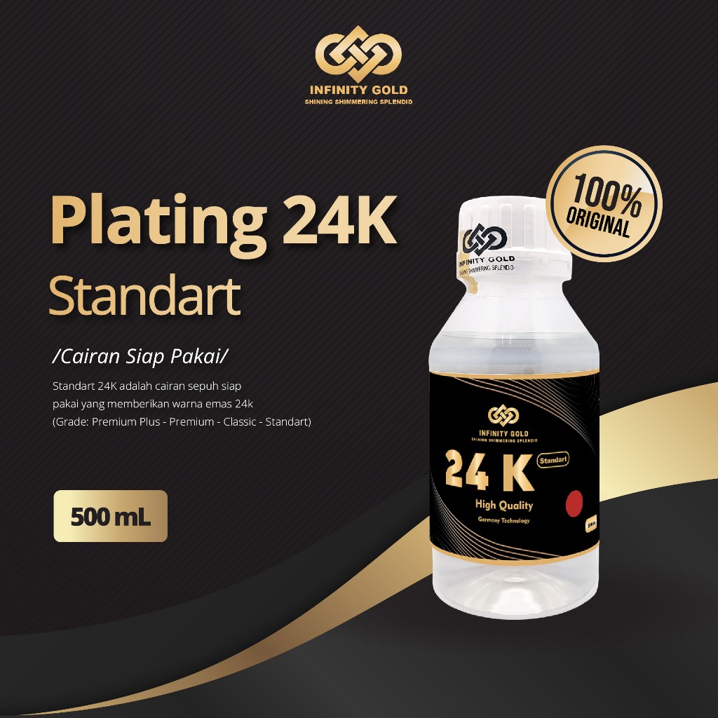 Cairan Sepuh Emas Plating 24K (Premium Plus, Premium, Classic, Standart) - 500 ml