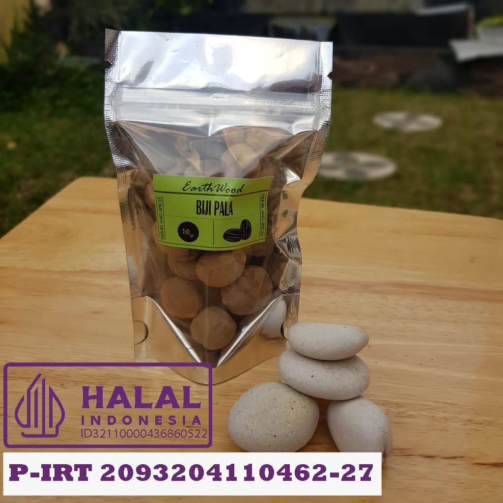 

EarthWood - Biji pala 50 gram - 1kg [Original, Halal, Izin edar] / Nutmeg seed