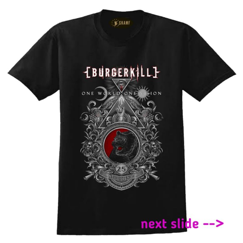 KAOS BAND BURGERKILL | T-SHIRT | BAJU BAND METAL ROCK | ROCK PUNK | KAOS BAND LOKAL PUNK ROCK | KATU
