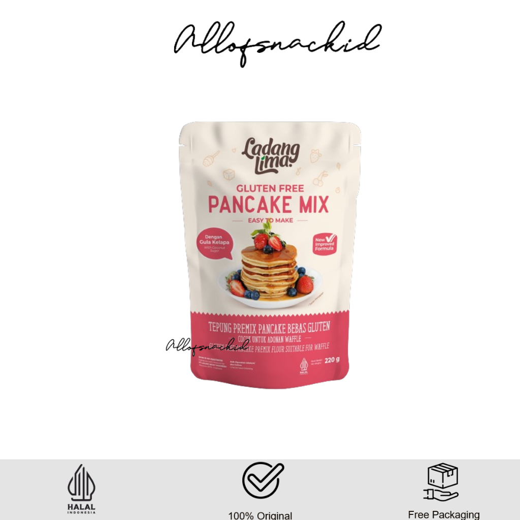 

Ladang Lima - Pancake Mix - Gluten Free – 220gr - Tepung Pancake - Tanpa Gluten
