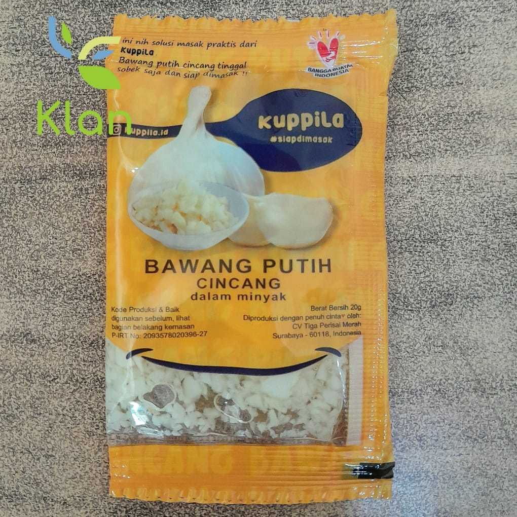 

KUPPILA BAWANG PUTIH CINCANG DALAM MINYAK SIAP MASAK SACHET