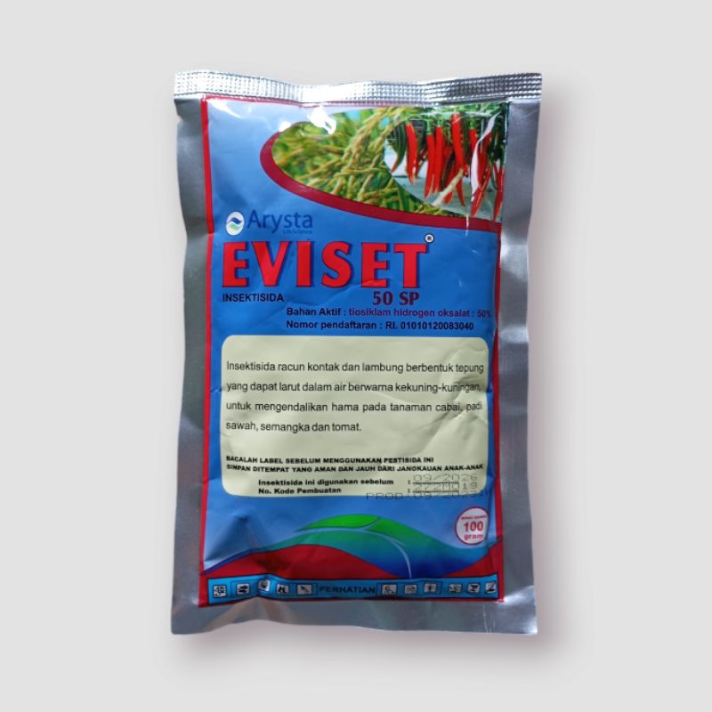 EVISET 100 gr Insektisida stioklam hidrogen evasat 50 sp